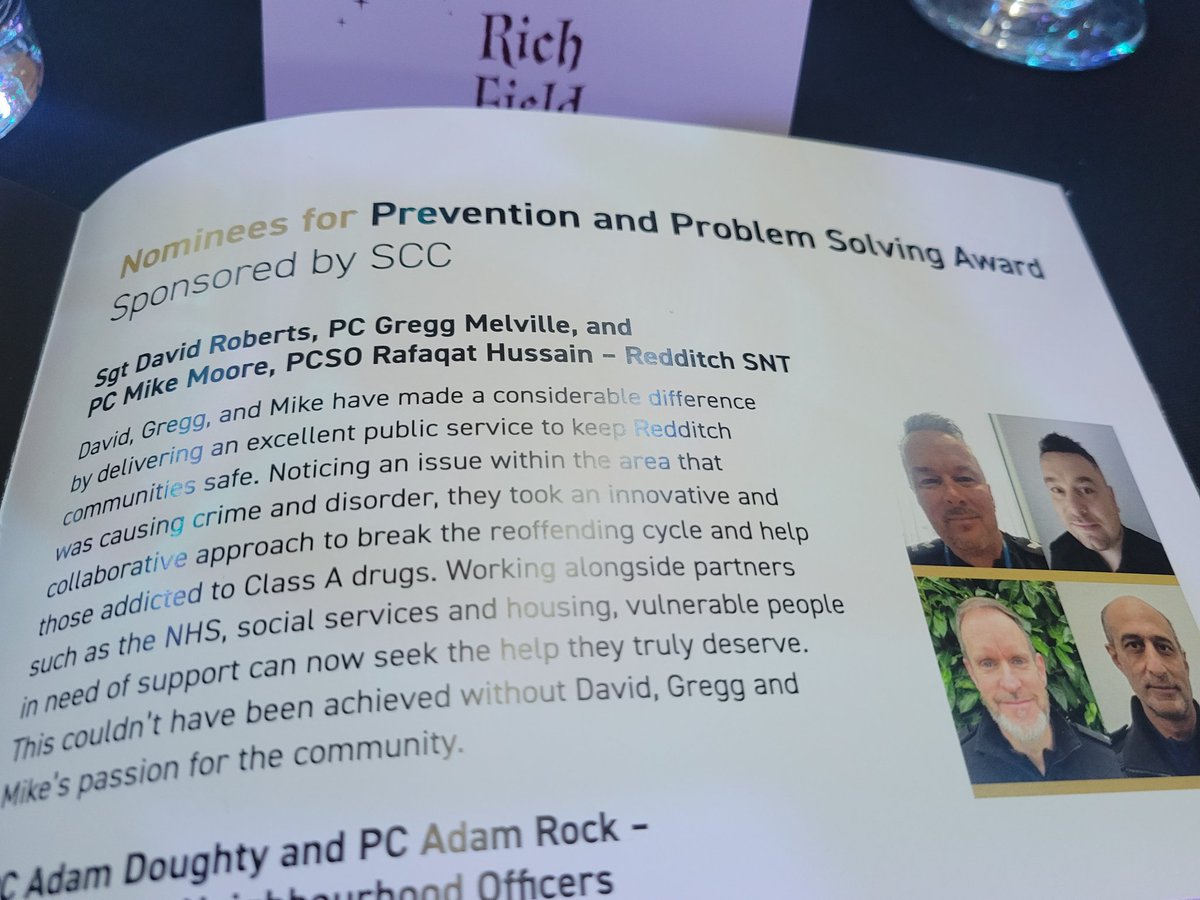 Richard Field (@insprichfield) on Twitter photo Some great candidates and teams at the #QPA2024. Congratulations to the Bromsgrove Street Pastors for winning the community award. <a href="/PeteMar31427570/">Pete Martin</a> came close behind in the same category, and <a href="/RedditchCops/">Redditch SNTs</a> were nominated for the Problem Solving award. Some great candidates and teams at the #QPA2024. Congratulations to the Bromsgrove Street Pastors for winning the community award. <a href="/PeteMar31427570/">Pete Martin</a> came close behind in the same category, and <a href="/RedditchCops/">Redditch SNTs</a> were nominated for the Problem Solving award.