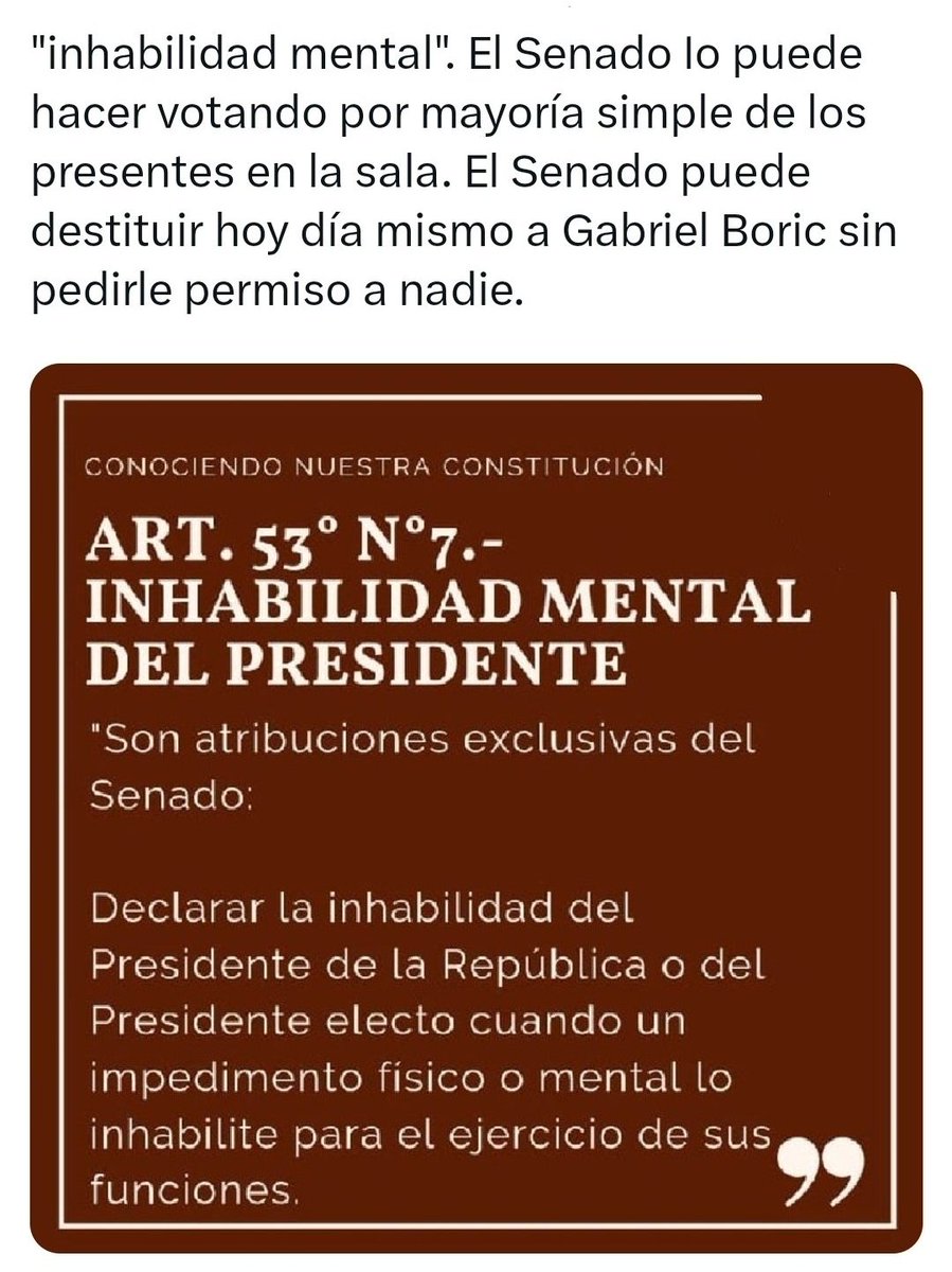 🚨| Levanta la mano 🤚🏻 si apoyas la destitución de Gabriel Boric.