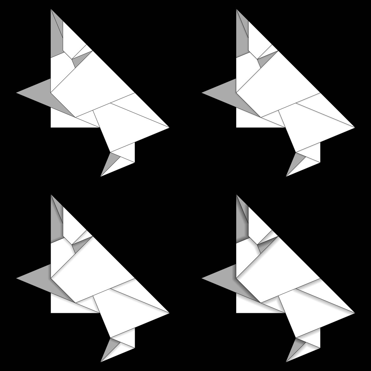Sheep by <a href="/origamiplans/">コマツ</a> from the Flat-Folder instagram dataset.
.
Images show four of seven new "Shadows" shading levels now available in Flat-Folder.
.
#flatfolder #origami