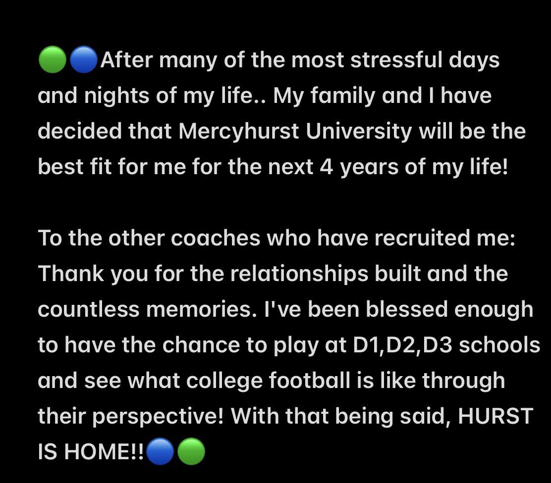 🔵HURST IS HOME!! 110% COMMITTED!! 🟢 @air_mcnair7 @kalleighburke @CoachRiemedio @CoachWaring @CoachDempsey8 @Brett_McLean1 @the_ridge56 @OhioValleyPreps @KevinSacco50 @the_ridge56