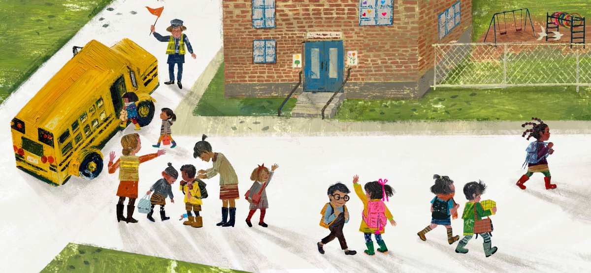 A spread from book: : 'GIVE' written by @hallojen8 Art directed by @martharago and published by @knopfkids @randomhousekids