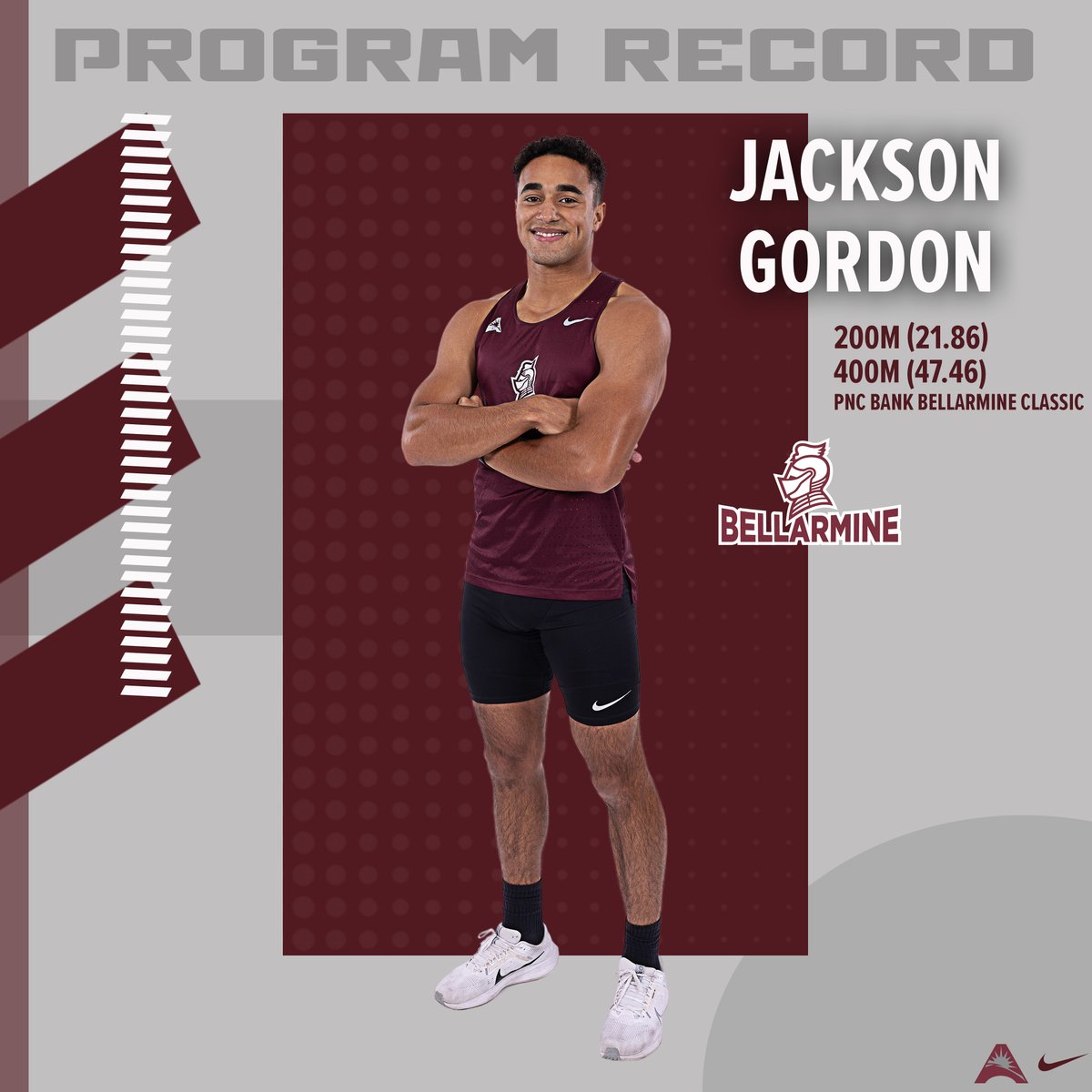 🚨 PROGRAM RECORD 🚨

Not 1⃣ but 2⃣ new program records set by Jackson Gordon today at the PNC Bank Bellarmine Classic.

⚔️ #SwordsUpBU ⚔️