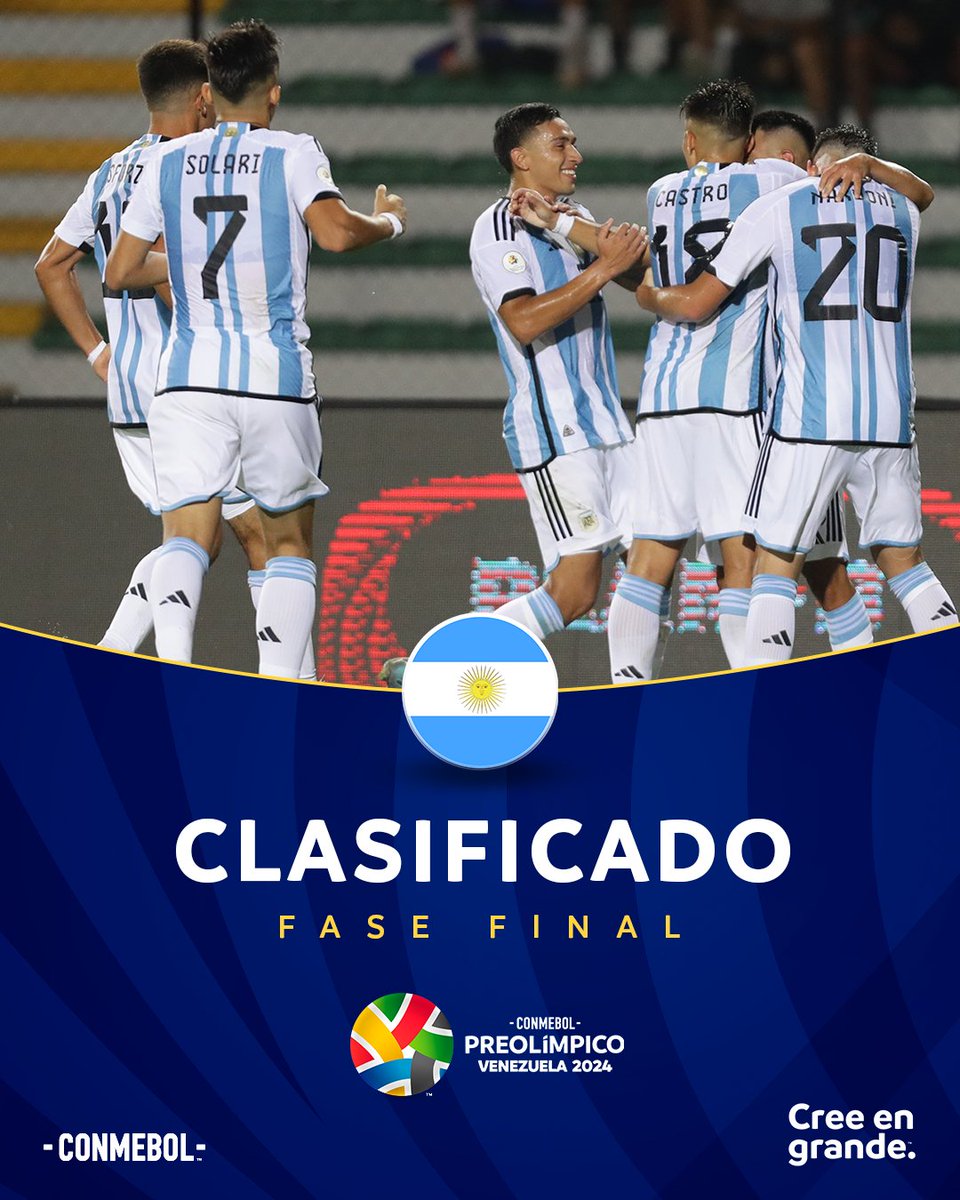 raymondjames_50's tweet image. Los Clasificados del Grupo 🅱️
Ya lo habían logrado en la fecha anterior
🇦🇷#ARGENTINA cómo 1° e invicto 
🇵🇾#PARAGUAY cómo 2° hoy perdió el invicto
Jugarán el #CuadrangularFinal dónde se definirán los 2️⃣Clasificados definitivos para los #JJOO de #Paris2024