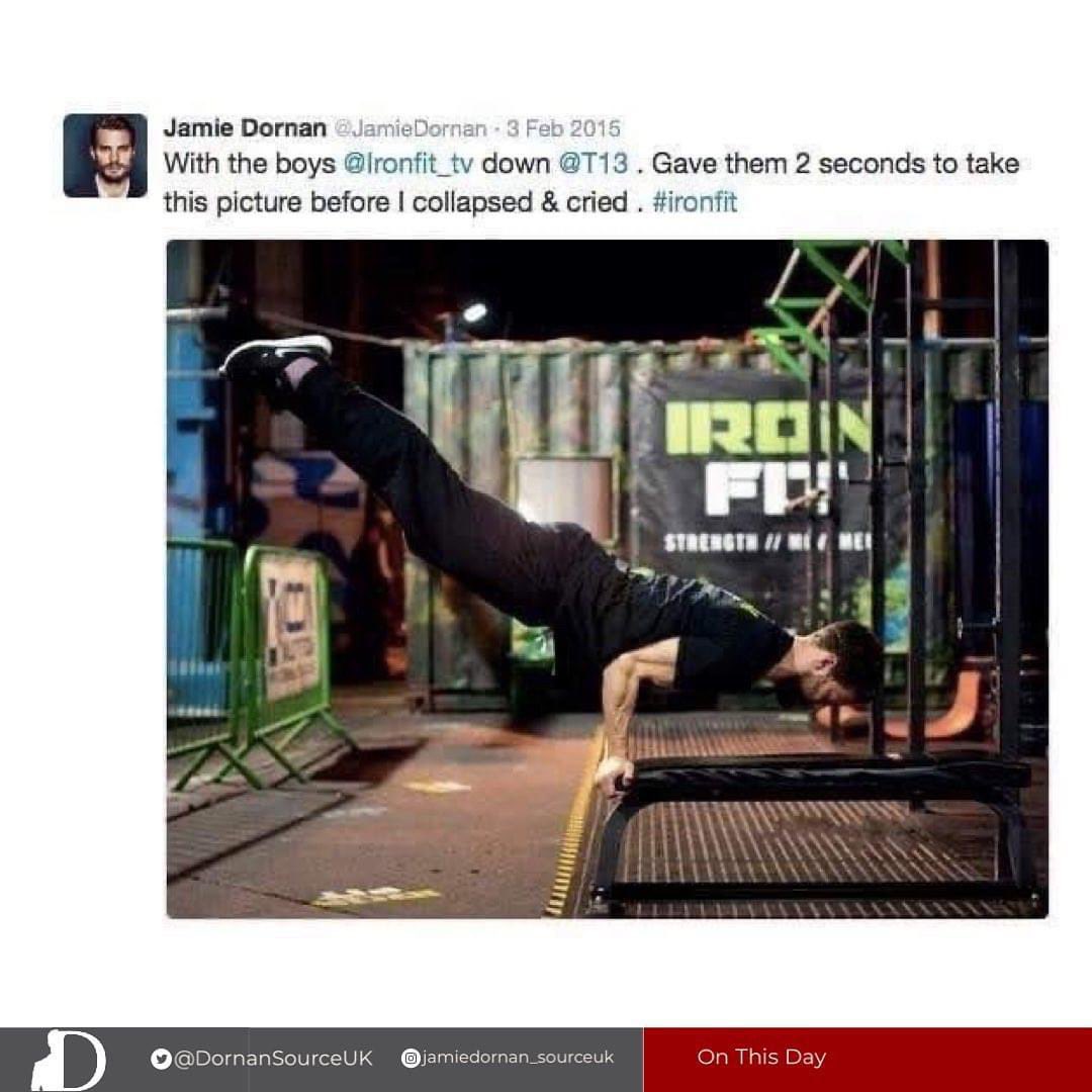 JDornanSourceUK's tweet photo. 9 years ago • “With the boys @ ironfit_tv down @ T13. Gave them 2 seconds to take this picture before I collapsed & cried . #ironfit
📷Jamie Dornan | Twitter
🗓️February 03, 2015
-
-
#JamieDornan #OnThisDay #FlashbackFriday https://t.co/VleW07XUOK