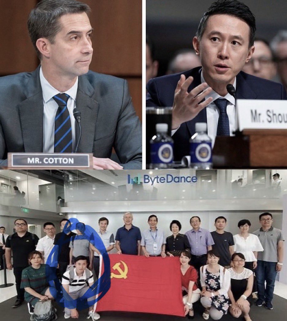 #ShouZiChew （周受资) from #TikTok is not a #CCP member? Then who is the guy beside the CCP flag in the photo at the bottom? 
But of course, the CCP is smart enough to arrange to have a 'Singaporean businessman' serve as the CEO of TikTok to dodge questions that people like…