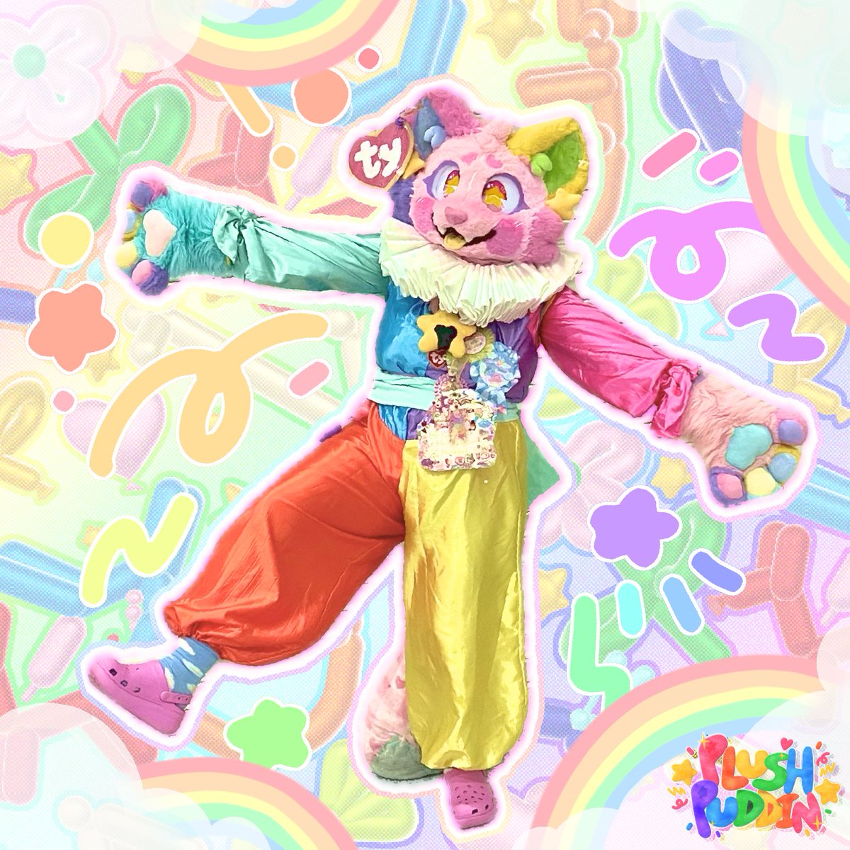 puddinplush's tweet image. 🎠🌈keep it silly! Happy #fursuitfriday !🎈🎪