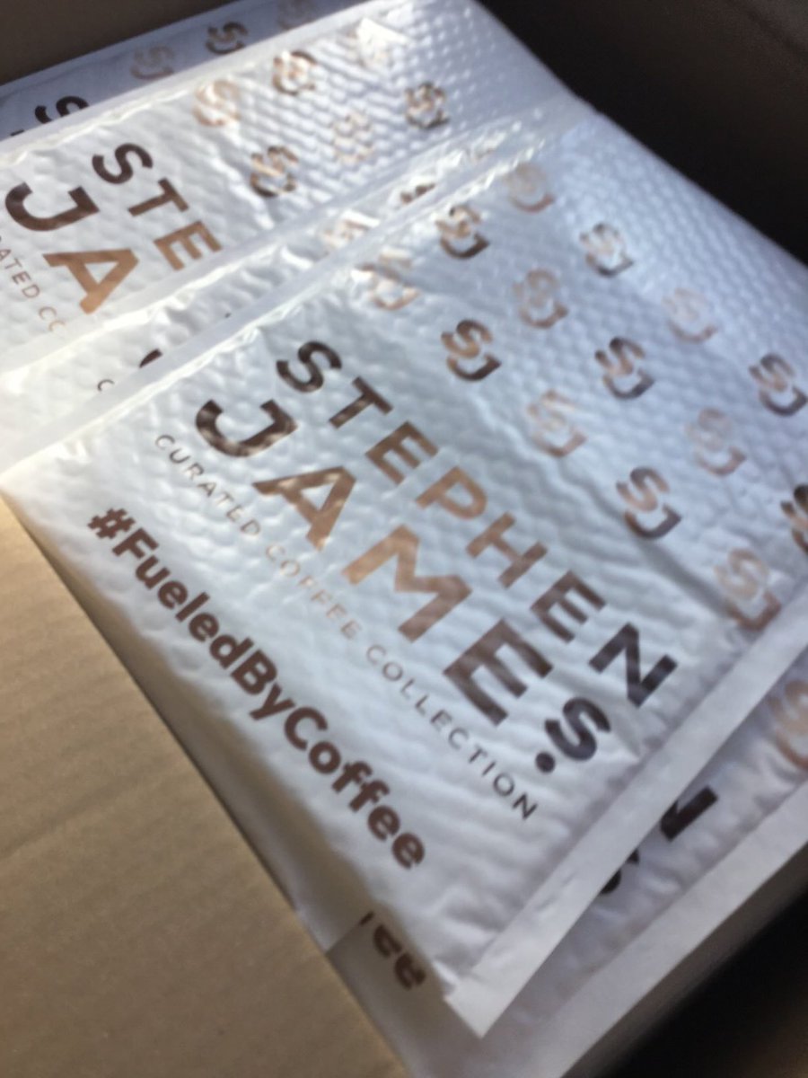 New shipping packaging has arrived for $BFYW’s Stephen James Curated Coffee Collection. New roll stock bags coming next, and that means machine filling for lowered COGs.
