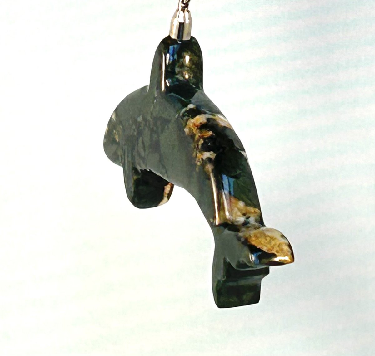 ResonatedRock's tweet image. Hand #sculpted and #polished #orca whale made from Vancouver Island #Dallasite. 😍🐳