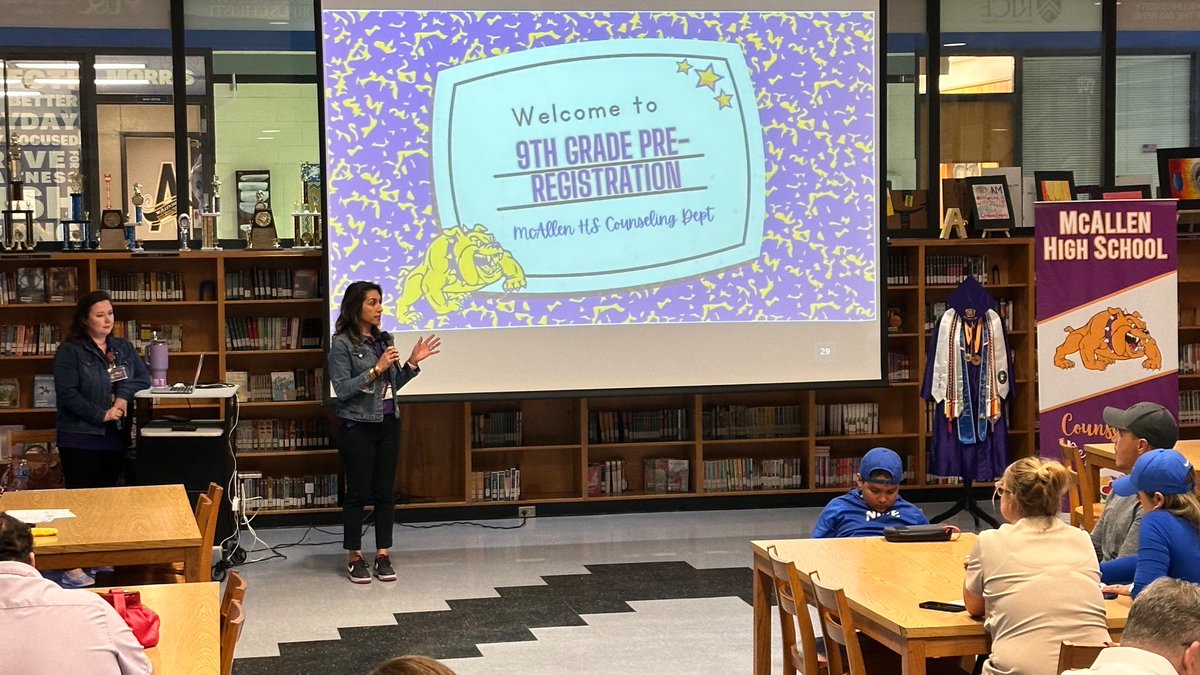 MISD_Parents1's tweet photo. Morris MS welcomed the McHi Counselors to the 8th grade Parent Meeting. Thank you Counselors for a great presentation. @stallions045 @McallenHigh @StateAndFedMISD @ParentsMISD23
#PreparingForTheFuture https://t.co/y0AbEEo62e