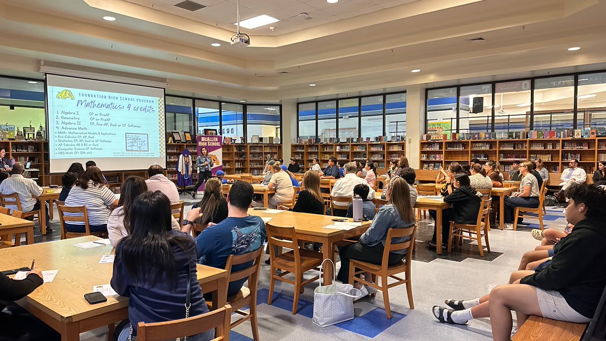MISD_Parents1's tweet photo. Morris MS welcomed the McHi Counselors to the 8th grade Parent Meeting. Thank you Counselors for a great presentation. @stallions045 @McallenHigh @StateAndFedMISD @ParentsMISD23
#PreparingForTheFuture https://t.co/y0AbEEo62e