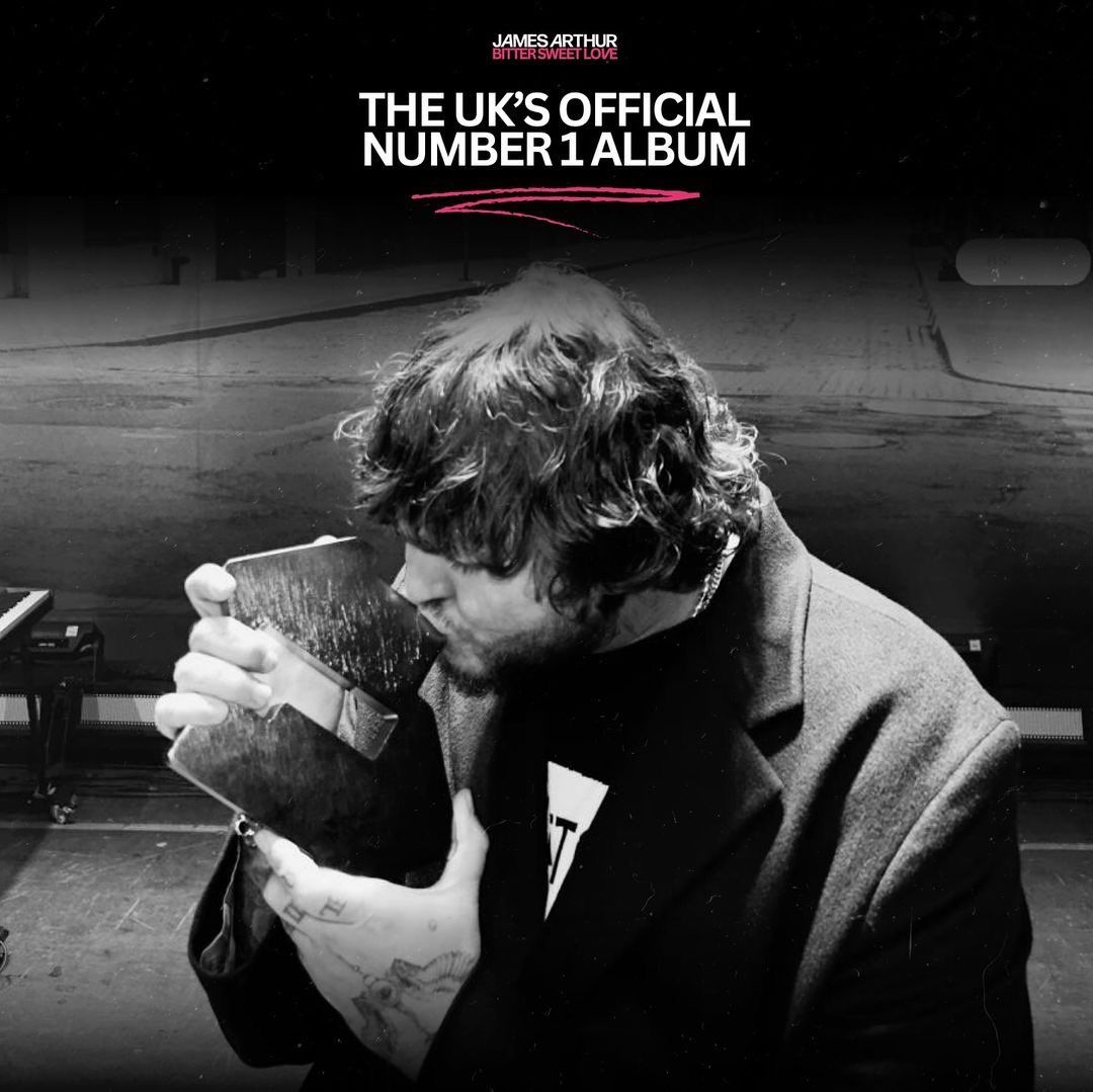 <a href="/JamesArthur23/">James Arthur</a> Congratulations!! The UKs Official No.1 album’s #bittersweetlove Winning!! Smashing life my friend!!! Beyond proud!!! 🤩🤩🤩🤩