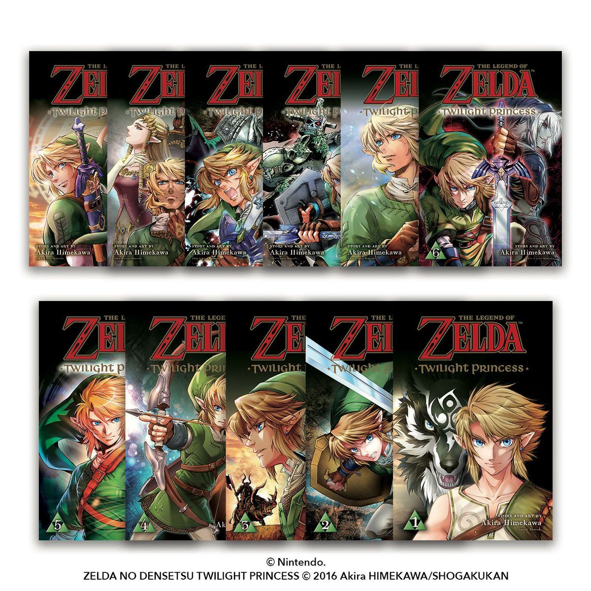 Nintendeal's tweet photo. The Legend of Zelda: Twilight Princess manga is set to release in an 11 volume complete box set this Fall (will include a double-sided poster) https://t.co/F8D25lWb4D