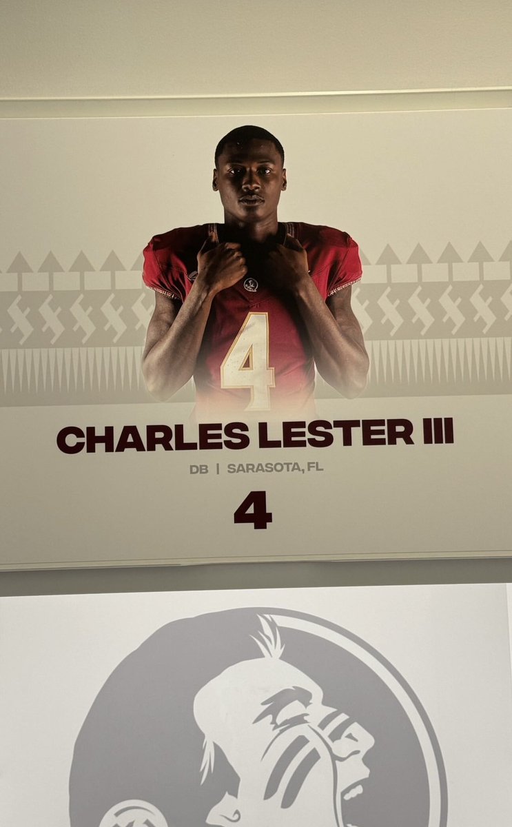 UPDATE: Florida State true freshman defensive back Charles Lester III (@cl3slimee) showcased his locker on his Instagram account. 🔥 #GoNoles