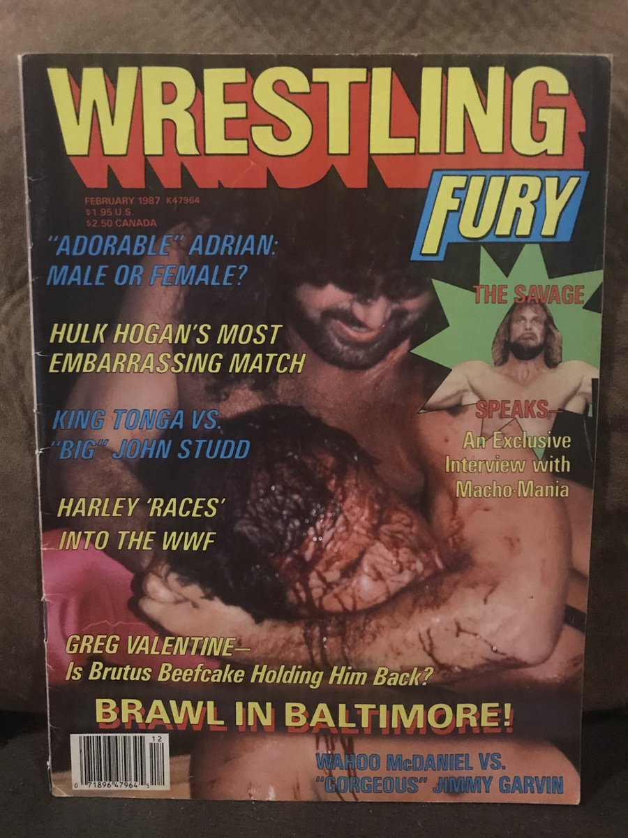 #RINGSPANVaultofWrestlingMagazineMania
#WrestlingFury #February1987
On The Cover:
⭐️BRAWL IN BALTIMORE!: #WahooMcDaniel Vs. #GorgeousJimmyGarvin
⭐️THE SAVAGE SPEAKS - An Exclusive Interview With Macho Mania