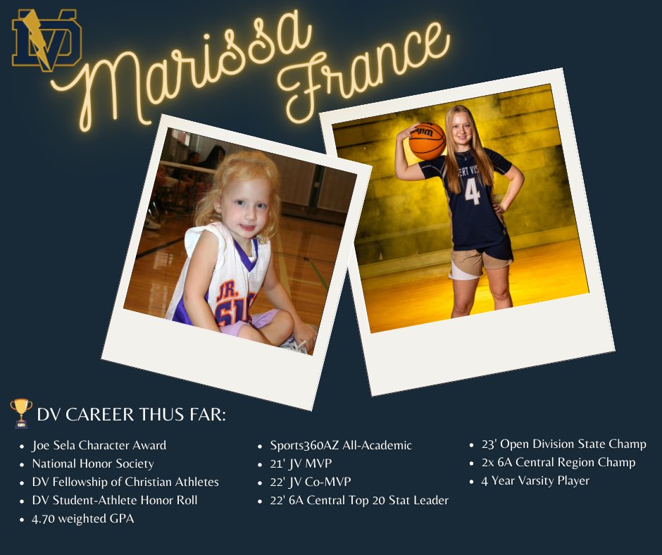 ⚡️SENIOR SPOTLIGHT⚡️
Celebrating #4 Marissa France!  

As a 4 yr Varsity player, Marissa has been a part of this historic team since the start! Back to back 6A Central Region Champ &amp;  the 1st Open Division State Champs. Marissa will continue her academic career on the west coast.
