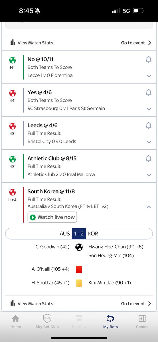 DanBow03's tweet photo. Can someone explain how I lost the South Korea?!?  #skybet @SkyBet https://t.co/jYMSVjKvDU