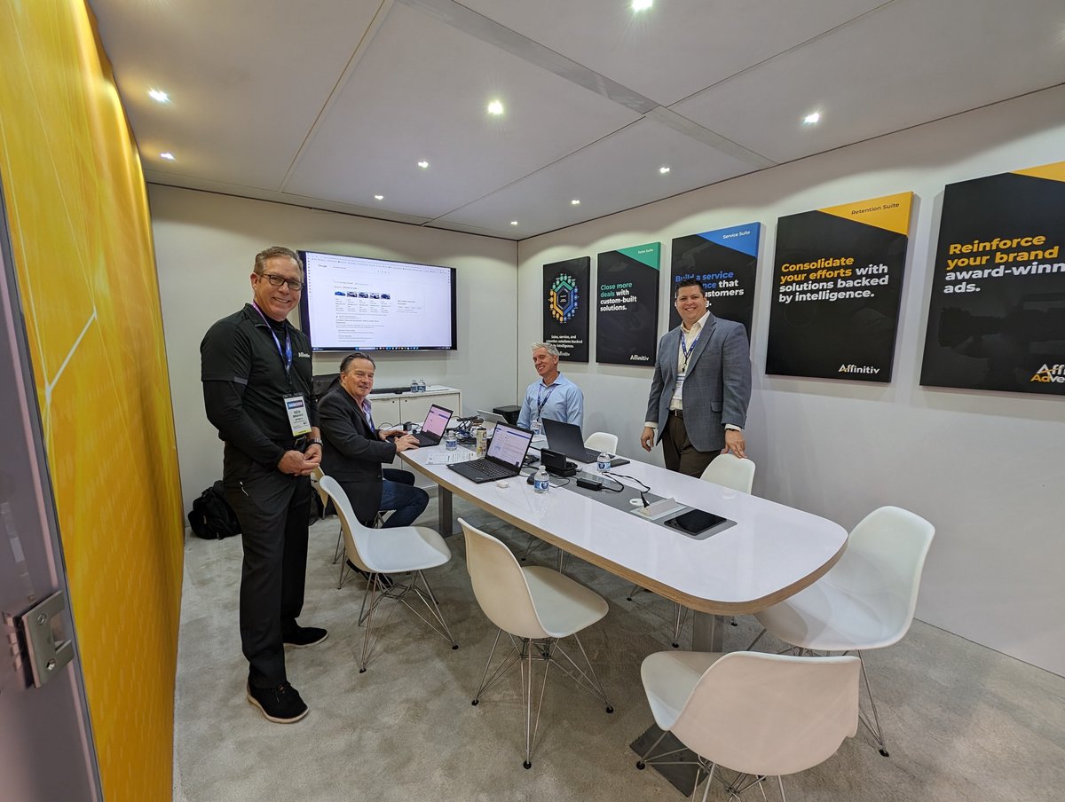 affinitiv_mktg's tweet photo. The gang's all here and ready for NADA 2024! Stop by booth 1341W to meet a member of the team and be entered for a chance to win one of our 2 grand prizes. 
#NADASHOW #AffinitivNADA https://t.co/80w9ZPMEd3