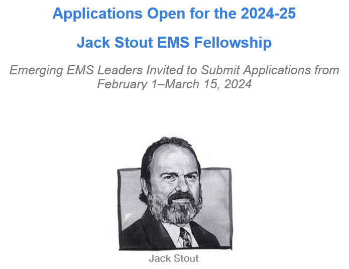 Applications Open for the 2024-25 Jack Stout EMS Fellowship paramedicchiefs.ca/applications-o…