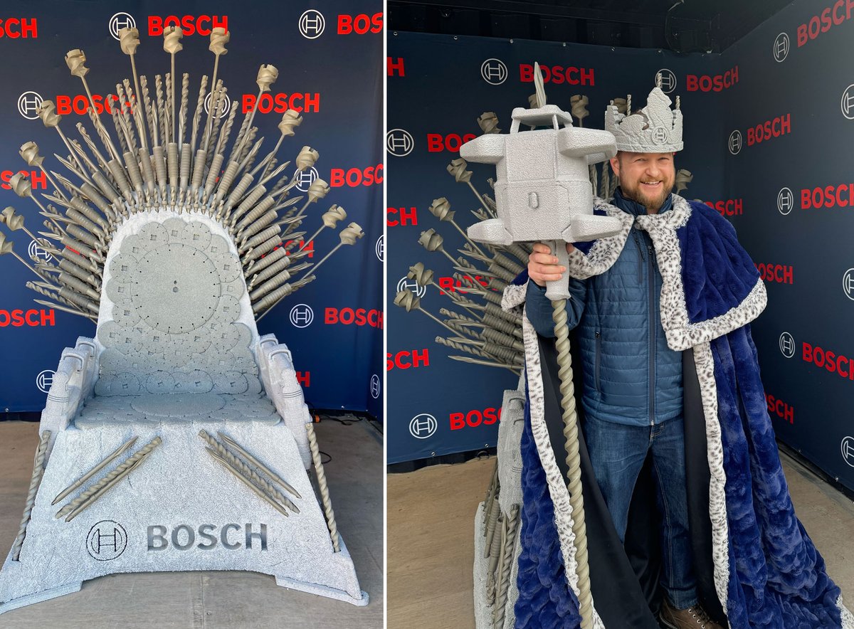 WhiteClouds's tweet photo. Read our full case study and see a lot more pics showing the why, what and how of this creative concrete iron throne for @BoschToolsNA
https://t.co/5NqlowMbNZ

#thrones #ironthrone #WorldOfConcrete2024 #worldofconcreate #expomarketing #tradeshow #tradeshowboothdesign https://t.co/FcJ6ODmIzW