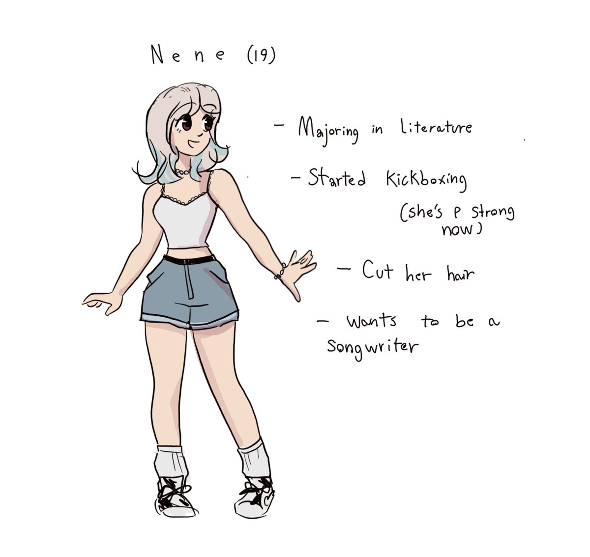 visjules's tweet image. AU time! This is basically post-canon, where like, “god” let them all live (idk what they just all revived) and now they go on with their lives as ordinary people! #tbhk #jshk #kou #nene #mitsuba #aoi #digitalart