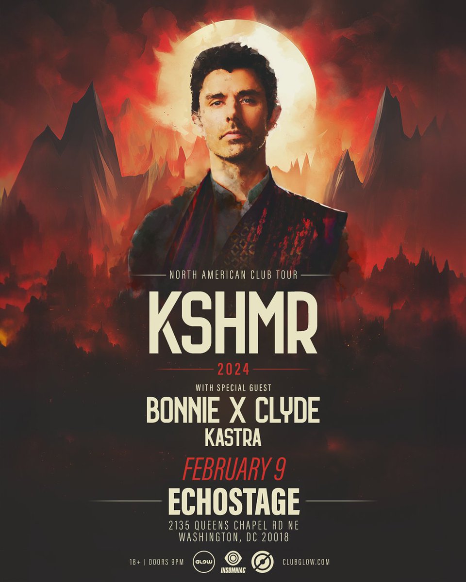 SUPPORT ANNOUNCED!🚨 We’re excited to share that @BONNIEXCLYDE and @KastraMusic will be joining as special guest to @KSHMRmusic’s #NorthAmerican Tour next Friday, 2/9 at Echostage! 🇮🇳Tickets available now! → tix.echostage.com/KSHMR-24