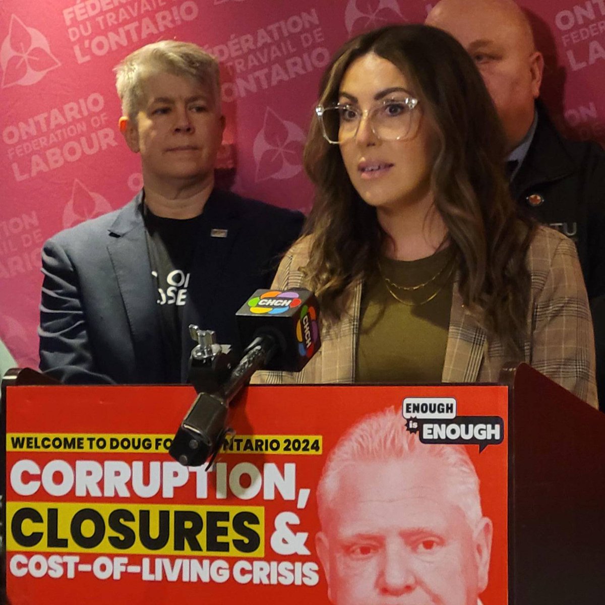 osstf's tweet photo. “Ford can find money for Staples &amp; Walmart but not to properly fund our public ed system. Students, families, &amp; ed workers end up paying the price. Enough is enough!”

#OSSTF D-21 member, Allison Cillis, calls on Ford to stop shortchanging #OntEd! #OnPoli

https://t.co/bCYkAtll4V https://t.co/8MujEvp4rf