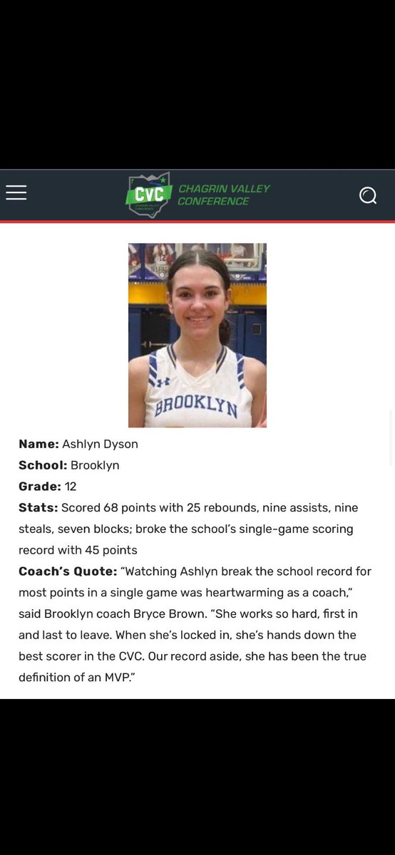 HurricanesBHS's tweet photo. Congrats AD!  The triple-crown!!#3Xcvcathleteoftheweek
@AshlynDyson https://t.co/lRZh6XOMqM