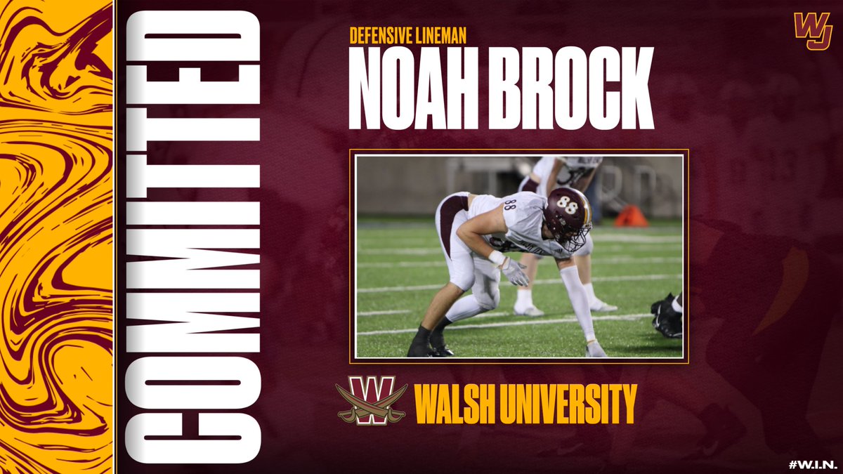Excited to announce my commitment to Walsh University! Thanks to all who supported me through this process. Can’t wait to get to work! @WalshJesuitFB @nalexanderWJHS @WalshUFootball @CoachMarkJ