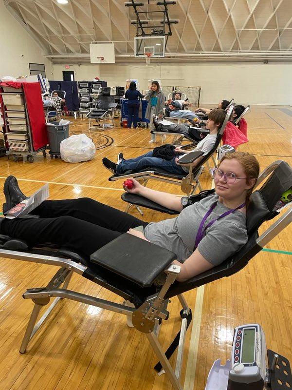 We had 77 students volunteer to give blood at our Gulf Coast Blood Drive! Thank you to NHS for helping it all run smoothly today!