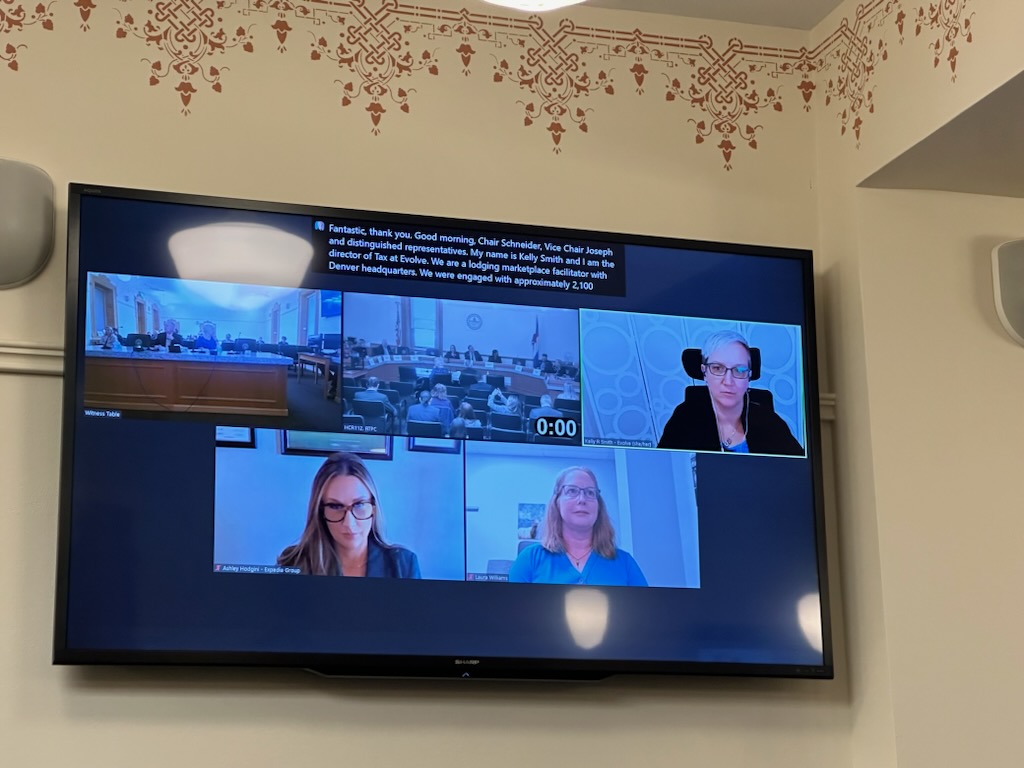 SimpleSalesTax's tweet image. Thanks to @MartinMarietta @ExpediaGroup @AGC_Colorado @feely_pam for testifying at the House Finance Committee hearing on why HB24-1041 and HB24-1050 are necessary next steps to #SimplifyCOSalesTax! #CoLeg 
@JeffBridges @SenatorKVW @Cathy_Kipp Rep. Rick Taggart