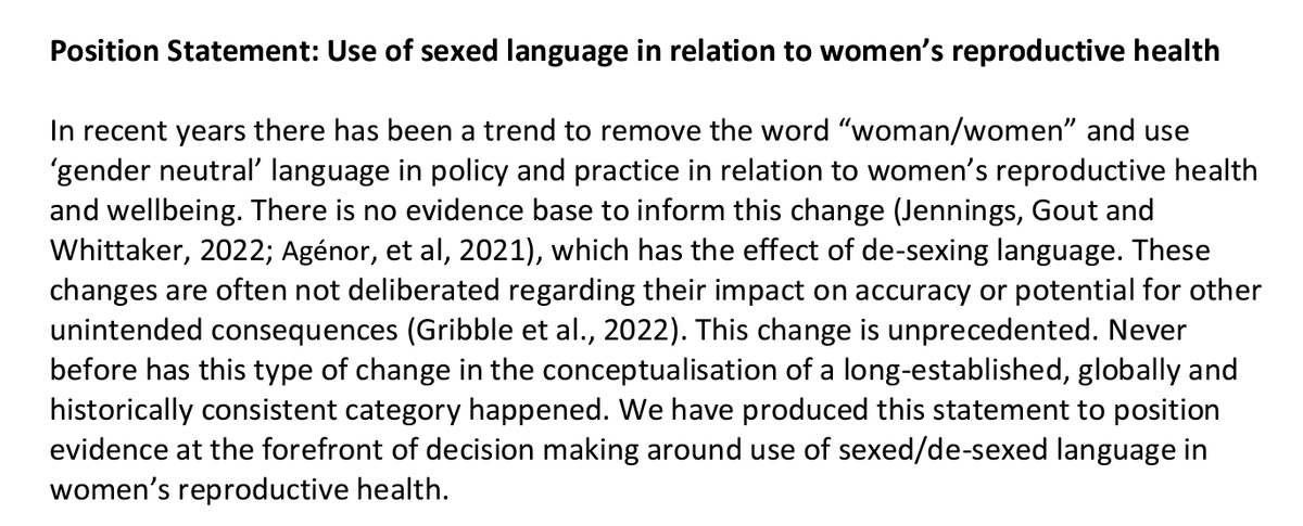 DrKarleenG's tweet photo. Newly public position statement on 'Use of Sexed Language' from the UK Network of Professors of Midwifery and Maternal and Newborn Health. The implied criticism of those making wholesale changes to language without evidence is quite something. https://t.co/yofqCxkxWv https://t.co/y2QtWNeHcU