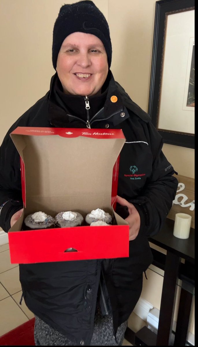 My Amazing Sister Vesna and I made sure to pick up 1/2 dozen donuts 🍩 today. Thank you! @TimHortons @SpecialONS