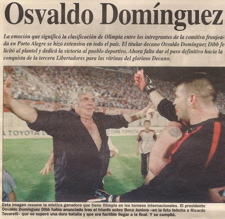 Ricardo Tavarelli (@tavarelli1) on Twitter photo En la vida no hay mejor cosa que dejar " LEGADOS "
¡ Tu LEGADO vive Presidente !
Gracias por hacernos
¡ Creer en Grande !
<a href="/elClubOlimpia/">Club Olimpia</a> <a href="/agdws/">Alejandro Domínguez</a> <a href="/jodominguezws/">JulioODominguezW-S</a> En la vida no hay mejor cosa que dejar " LEGADOS "
¡ Tu LEGADO vive Presidente !
Gracias por hacernos
¡ Creer en Grande !
<a href="/elClubOlimpia/">Club Olimpia</a> <a href="/agdws/">Alejandro Domínguez</a> <a href="/jodominguezws/">JulioODominguezW-S</a>