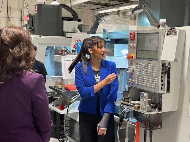 uticaschools's tweet photo. Michigan Governor Gretchen Whitmer and national, state and local community leaders visited the Stevenson Center for Manufacturing, Automation and Design Engineering (MADE) this morning to tour the facility and meet with staff and students. The visit allowed UCS to showcase MA ... https://t.co/KnaRu3CZGg
