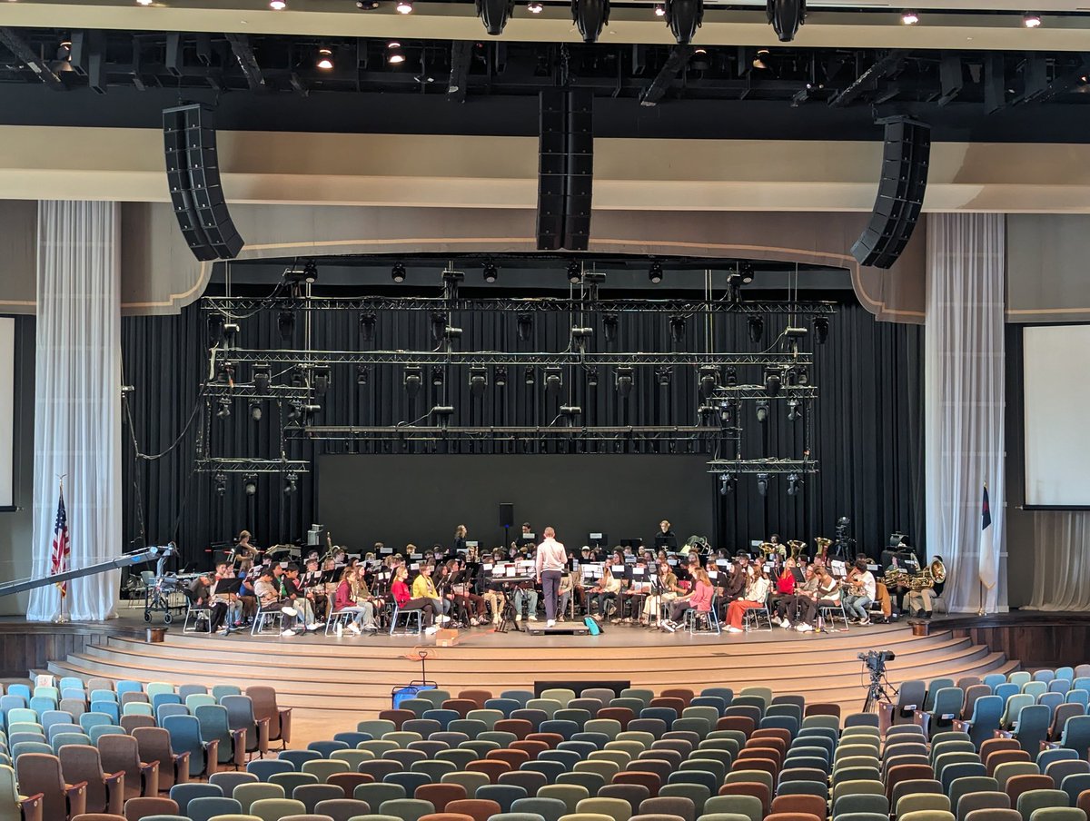 The RCS All-County Band preparing for their concert tonight! 7p at World Outreach Church.