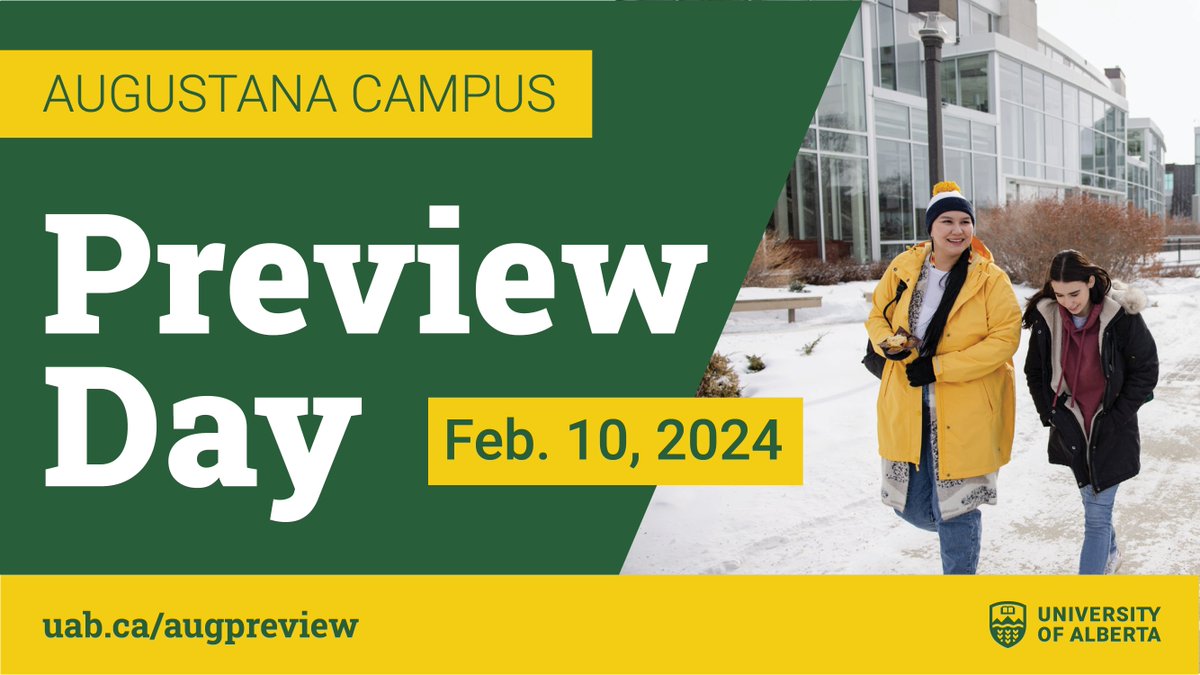 Thinking of going to university? Well, forget what university SHOULD be — think about what it COULD be. Join us in the @CityofCamrose on February 10 to see the Augustana Advantage and how it’s different here! Learn more and register: bit.ly/3RYqeES