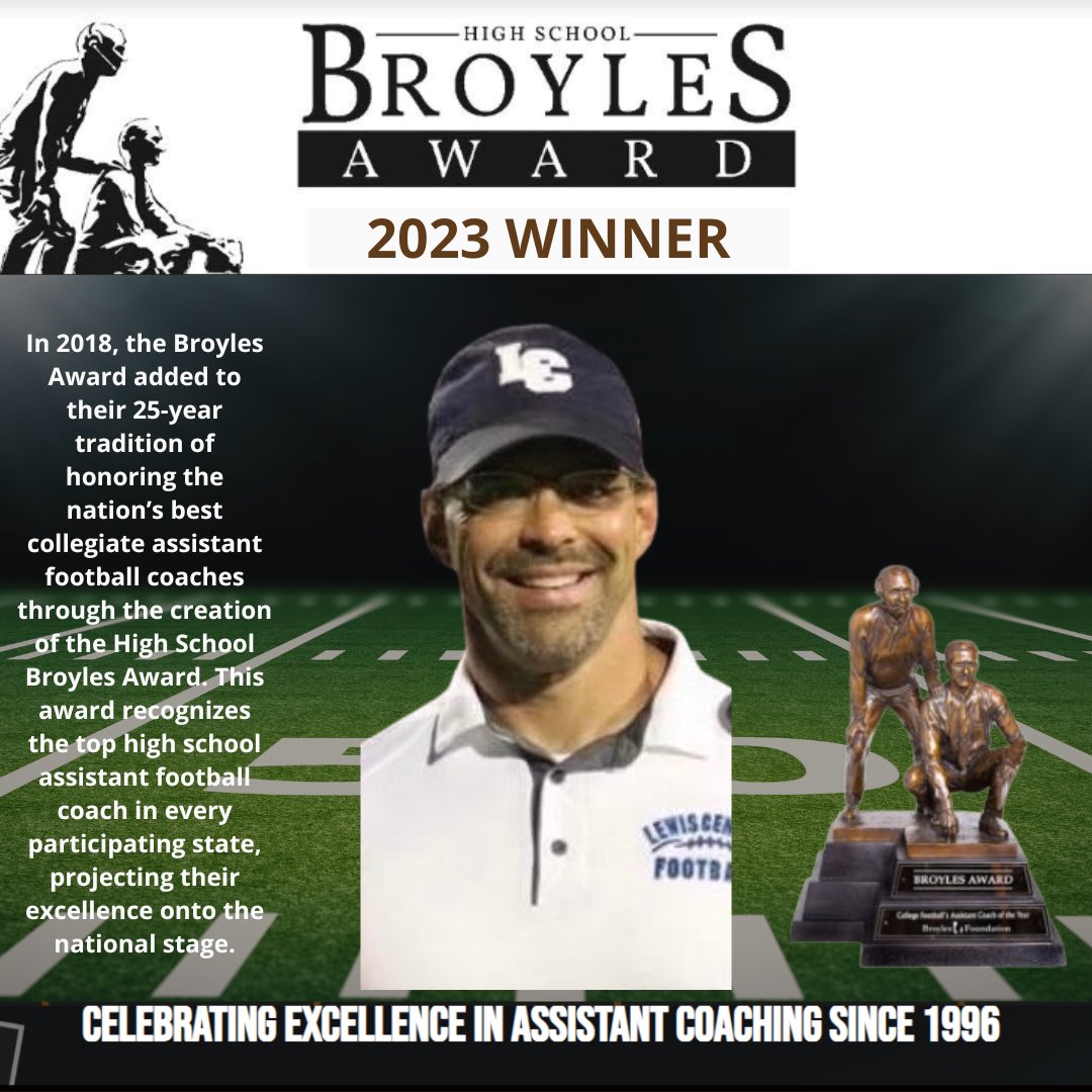 Congratulations to Lewis Central Varsity Football Defensive Coordinator Ben Matiyow for being selected as Iowa’s 2023 Broyles Award Winner as one of the top high school football assistant coaches.
