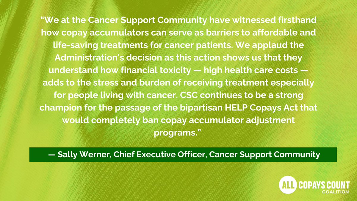 Patient and provider groups were thrilled to learn that @HHSgov dropped its appeal challenging a US District Court ruling to make access to prescription drugs easier for people living with serious, chronic conditions. Hear more from @CancerSupportHQ: bit.ly/425OMij.