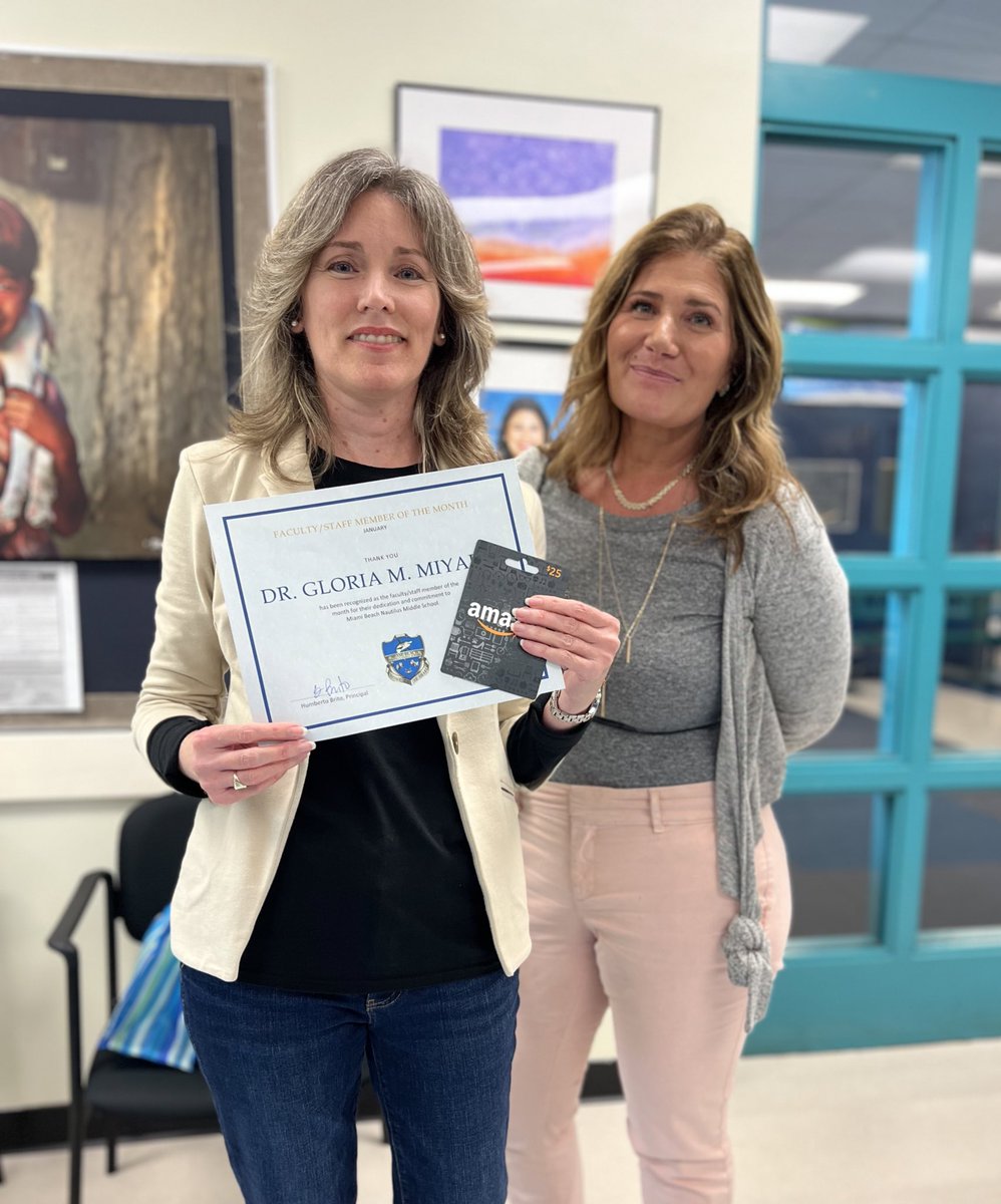 MBNMSSharks (@nms_sharks) on Twitter photo Congratulations to Dr. Miyares, our Faculty Member of the Month for January! Thank you for your dedication and commitment to your students and our school. 🦈 <a href="/MDCPS/">Miami-Dade Schools</a> <a href="/SuptDotres/">Jose L. Dotres, Ed.D.</a> <a href="/MDCPSNorth/">M-DCPS North Region</a> <a href="/MiamiBeachNews/">City of Miami Beach</a> #YourBestChoiceMDCPS Congratulations to Dr. Miyares, our Faculty Member of the Month for January! Thank you for your dedication and commitment to your students and our school. 🦈 <a href="/MDCPS/">Miami-Dade Schools</a> <a href="/SuptDotres/">Jose L. Dotres, Ed.D.</a> <a href="/MDCPSNorth/">M-DCPS North Region</a> <a href="/MiamiBeachNews/">City of Miami Beach</a> #YourBestChoiceMDCPS