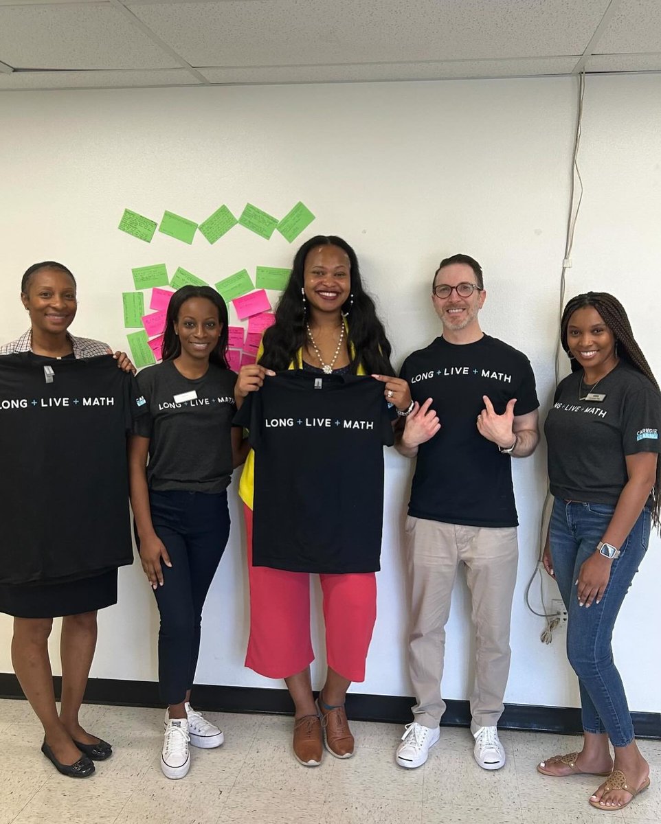 carnegielearn's tweet photo. The #LongLiveMath spirit at @HCPSAdams just leveled up! 🚀 Can you tell we’re excited about our partnership with @HillsboroughSch? Here’s to the power of professional learning (with a side of pasta and swag!) https://t.co/JZEEFYGUWD