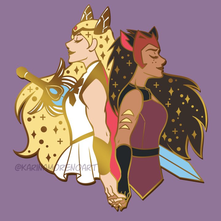 karinamorenoart's tweet photo. The most requested ship is finally here 🥰
#catraxadora #catdora #shera #enamelpins #sapphicart https://t.co/laLo4Lui7L