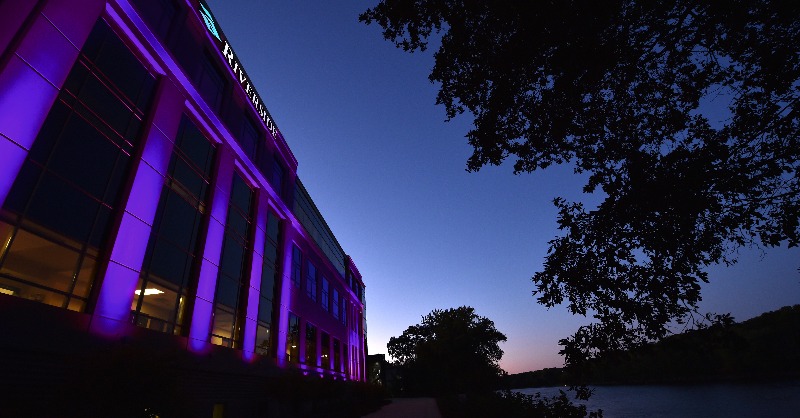 RiversideMC's tweet photo. Riverside will be illuminated in purple Friday evening to honor the life of Amari Crite. Riverside joins other community organizations in displaying one of Amari’s favorite colors as our hearts and thoughts continue to be with her family and those her life touched. #AmariStrong https://t.co/zQNC1kId0J