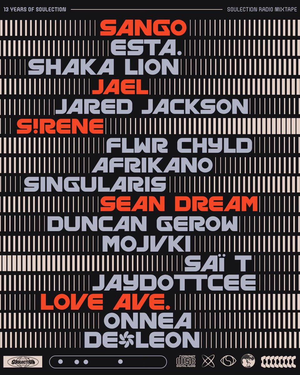 Soulection's tweet photo. Our Soulection Radio 13 Year Mixtape is out now for you to have // 17 tracks. 

Free Release 💿 https://t.co/KxU44bc42M https://t.co/jBbLO3QFEW