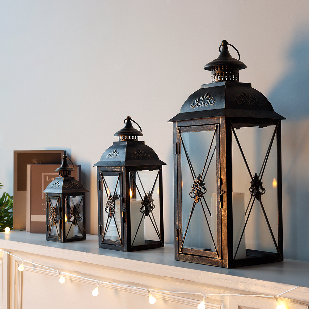 🏮Crafted with a classic black finish, they exude an old-world charm that captivates and delights.🖤#JHYDesign #talloutdoorlanterns #VintageLanterns #decorlantern #candlesholder #blacklantern