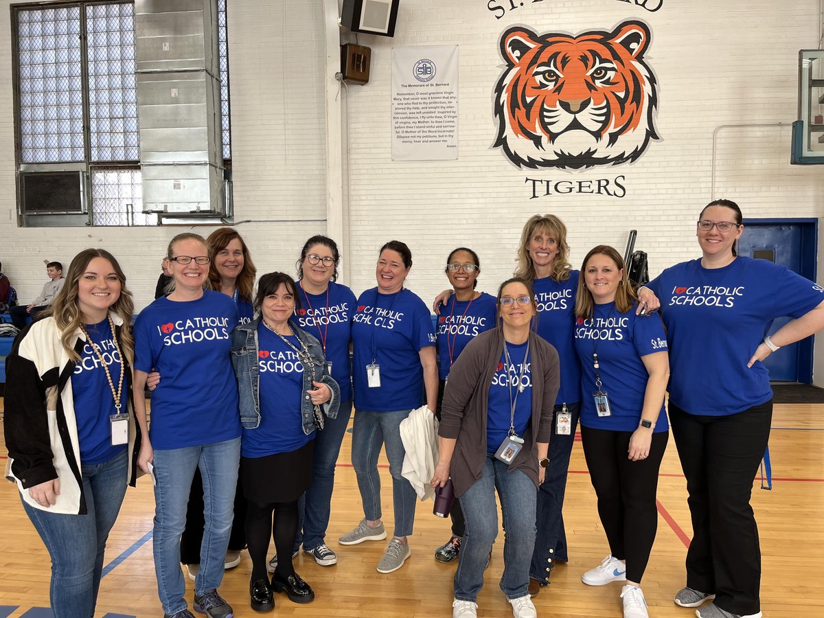 Honoring the dedication &amp; commitment of our exceptional teachers during Catholic Schools week‼️ We are priviledged to have you as part of our 🐯 team. (Not all staff pictured here! 📸) <a href="/stbernardtigers/">St Bernard School</a> <a href="/ArchOmahaSchool/">ArchOmaha Catholic Schools</a>