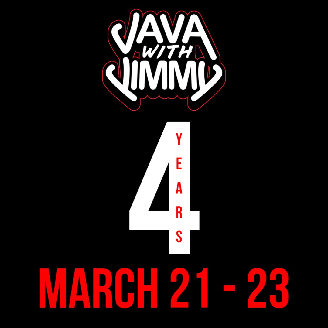 javawithJimmy's tweet image. ☕️🗣️SAVE THE DATE!!!
Join us in celebrating four years of community impact with JavaWithJimmy! 🎉☕️
At JavaWithJimmy, we believe in the power of connection (including digitally) and the positive change it can bring. For the past four years, our #javaFam has organically grown…