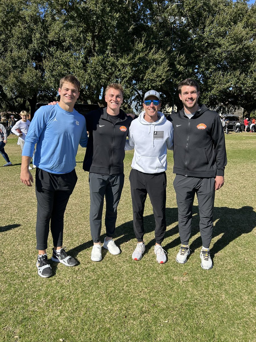 QBCountry's tweet photo. Having a blast at our QB Camp w the @seniorbowl !!! Sunny &amp; 75°. ☀️ 🏈 

#QBcountry https://t.co/u6HzHtZWHm