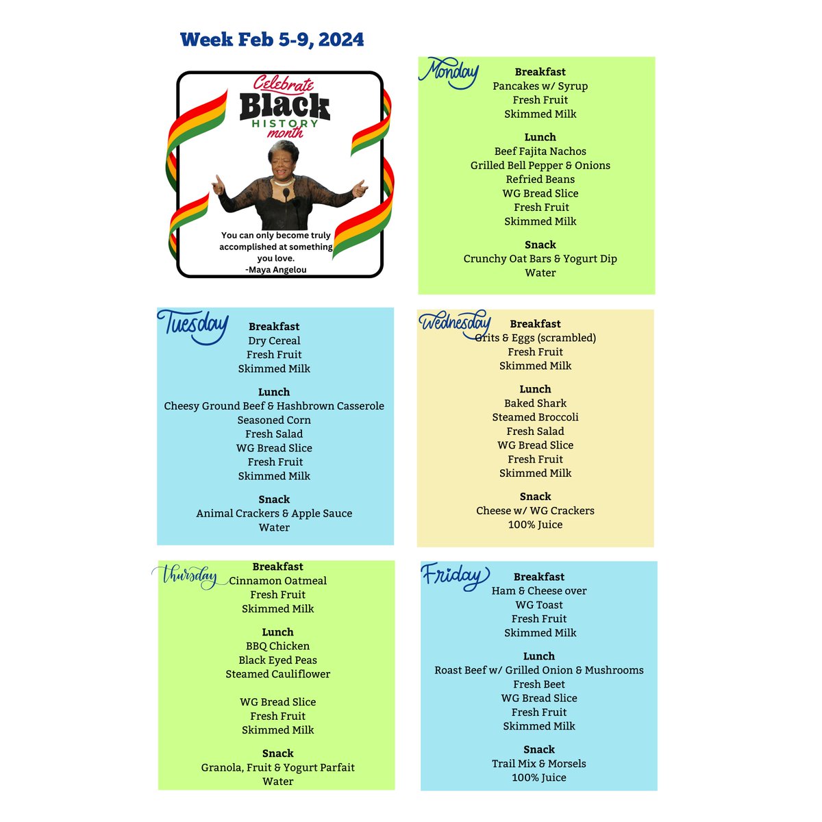 edugators's tweet image. Attached is the menu and news for the upcoming week. Take a moment to explore the incredible #artwork by our talented students showcased in the attached sample. Feel free to stroll through the halls to discover even more captivating displays of #art and #learning.