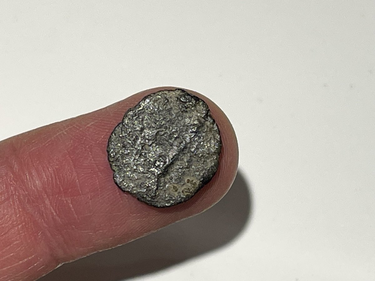 Can anyone confirm (or not) that this is a Barbarous Radiate Antoninianus Tetricus I, c.273-274 AD, please? #romancoin #antoninianustetricus