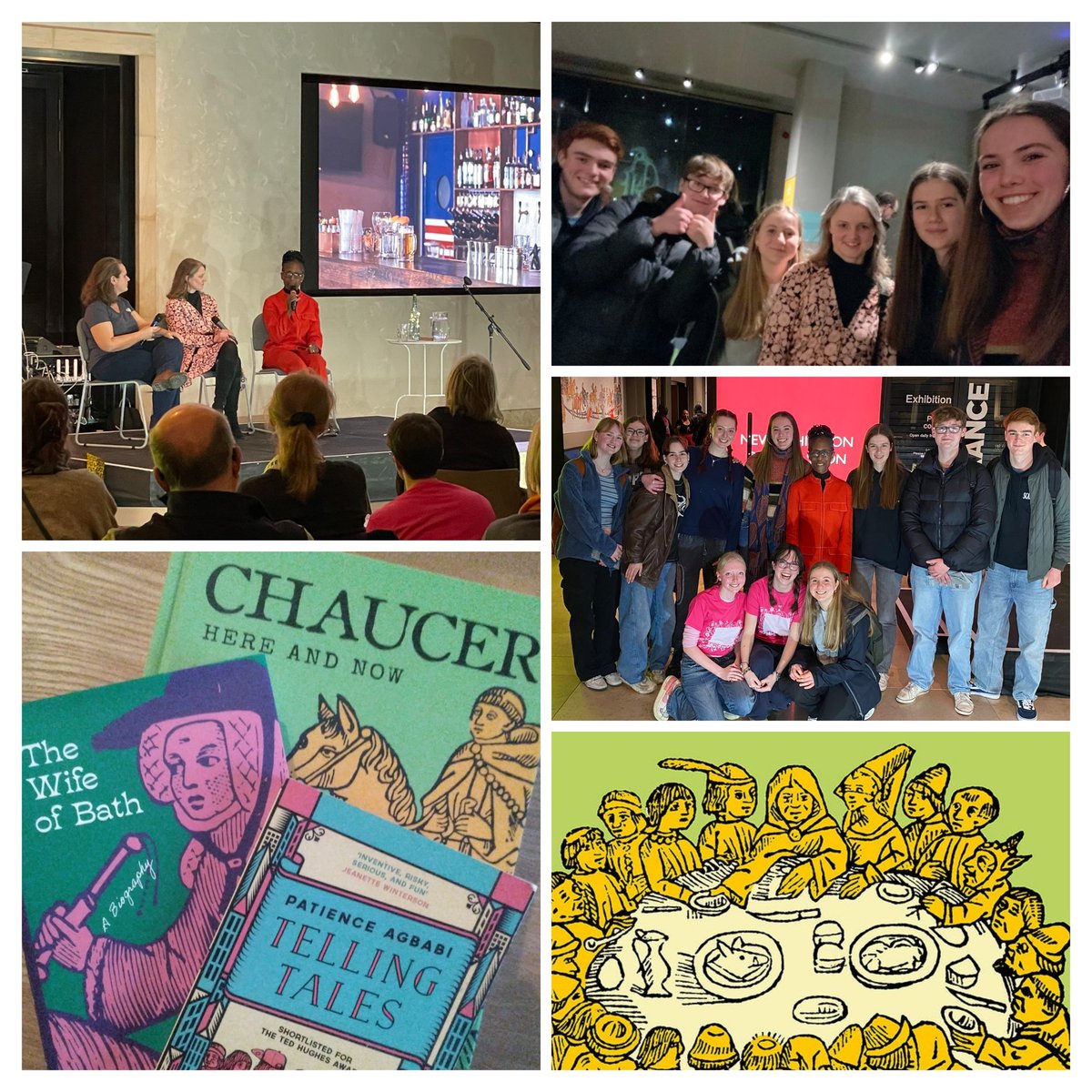 Thanks to @BodEducation, @PatienceAgbabi, @creationtheatre and Professor Marion Turner for an exciting evening of #ChaucerNow @bodleianlibs, with a lecture, performances and Q&A on Chaucer remixed, sharing playfulness, reclaiming silences and listening with intent.